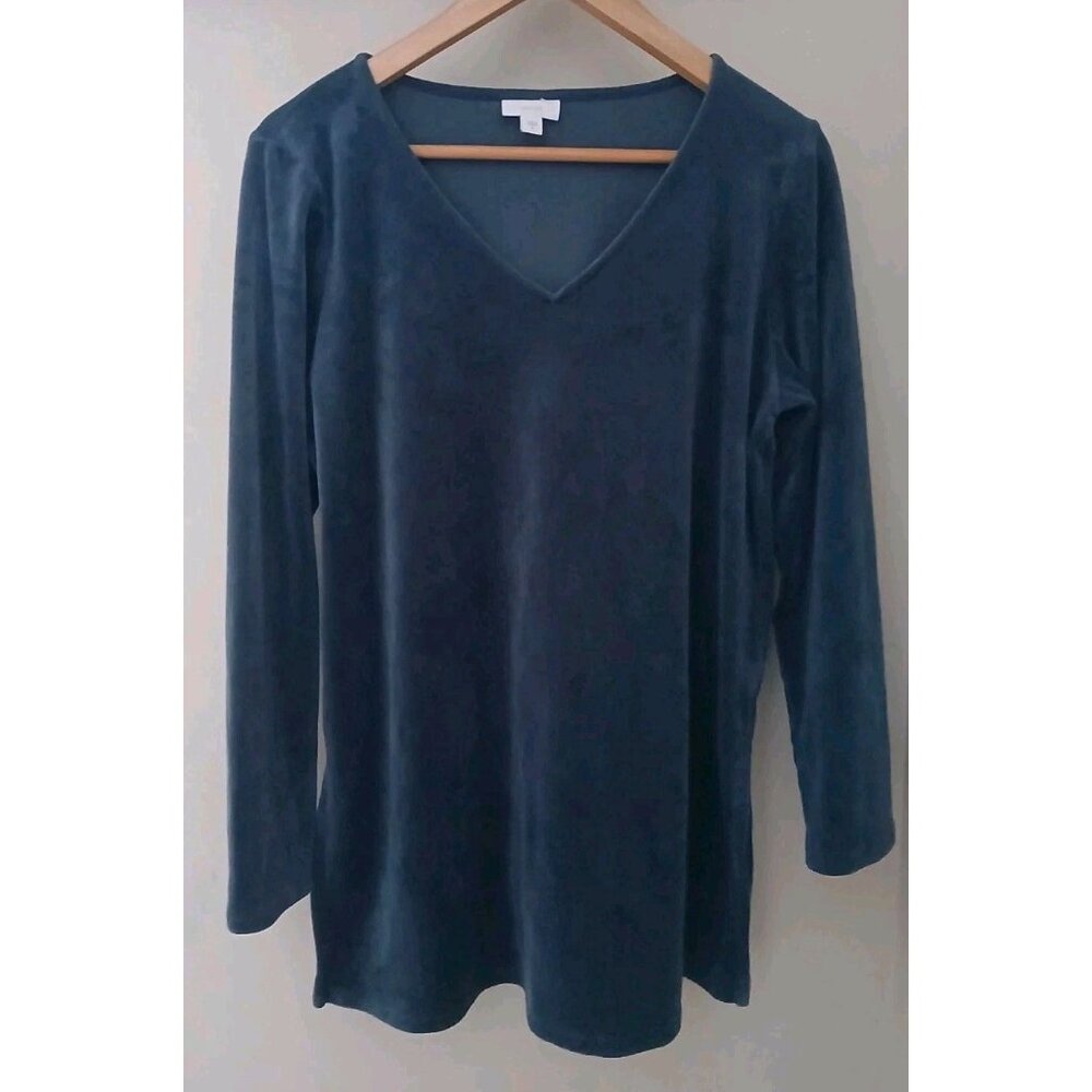 PureJill J. Jill Velvet V Neck Popover Tunic Top